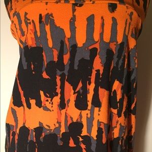 Lularoe Cassie orange and black